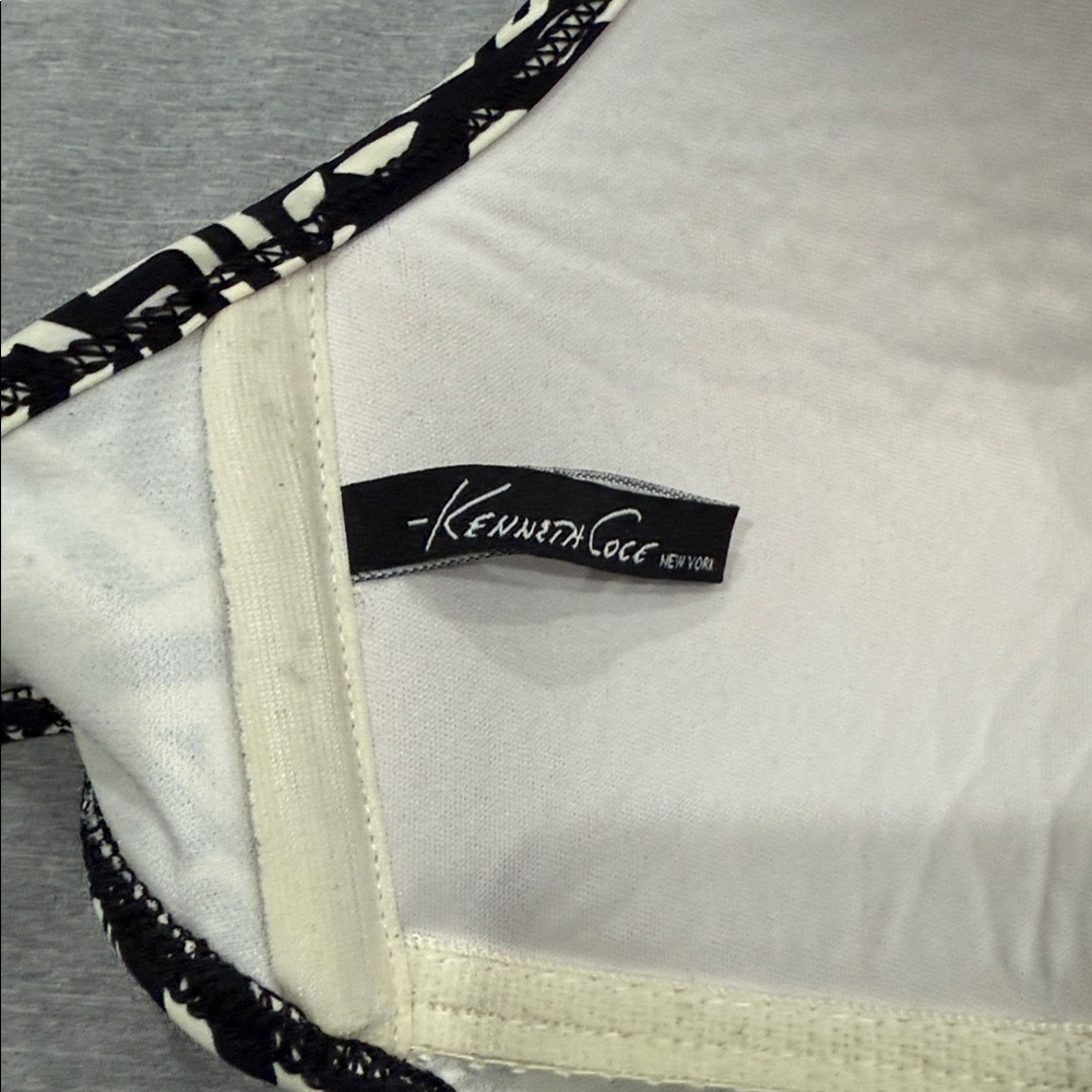 Kenneth Cole Monochrome Geometric Swimsuit - Picture 6 of 6